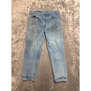 Levi's 505 Straight Fit Jeans Men's‎  38x30 Light Blue Denim *with rust marks*